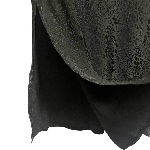 Anthropologie Amelie Jacquard Slip Midi Dress in Black Motif US 12 - Picture 13 of 15